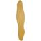 47" Gold Colored Slim Abstract Wavy Metal Wall Mirror